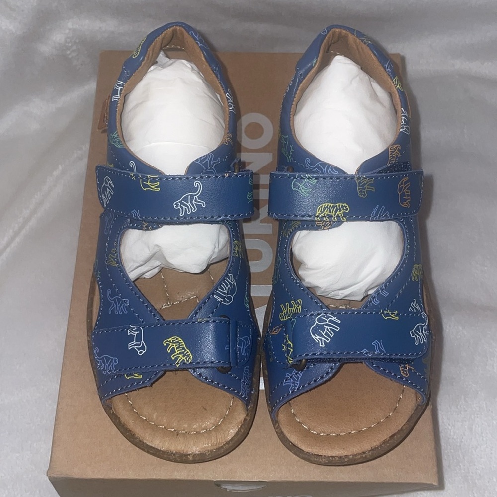 NWT NATURINO SKY Leather sandals Blue with Animals Print - Picture 9 of 15